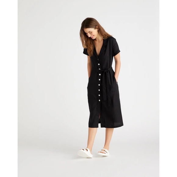 NWT Quince 100% European Linen Button Front Dress - Small - Picture 4 of 13